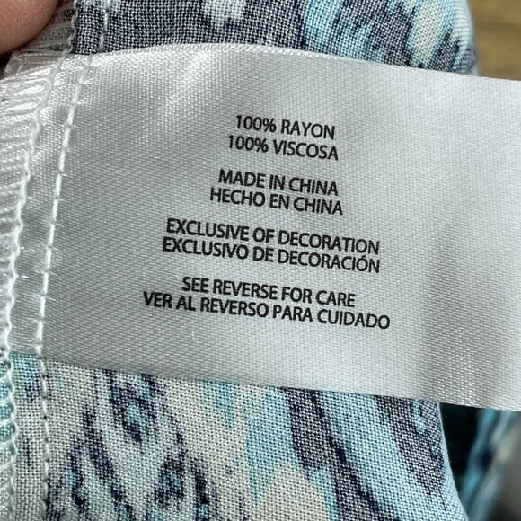 NEW Wildfox Womens L Blue Ikat Elastic Waist Pull-On Shorts - Picture 5 of 7